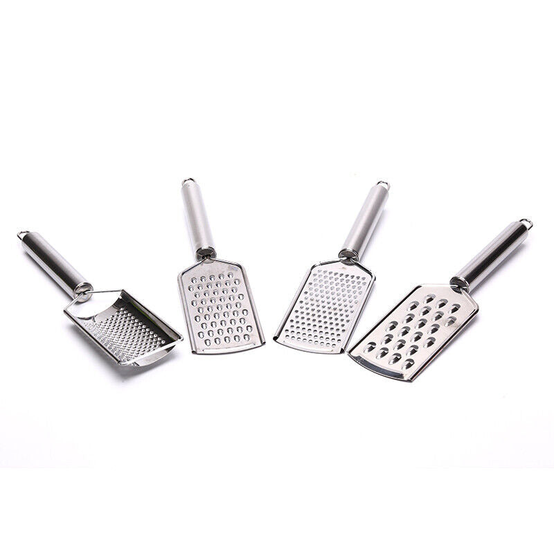 4pcs Stainless Steel Kitchen Grater Handheld Slicer Cheese Fruit Vegetable Zester