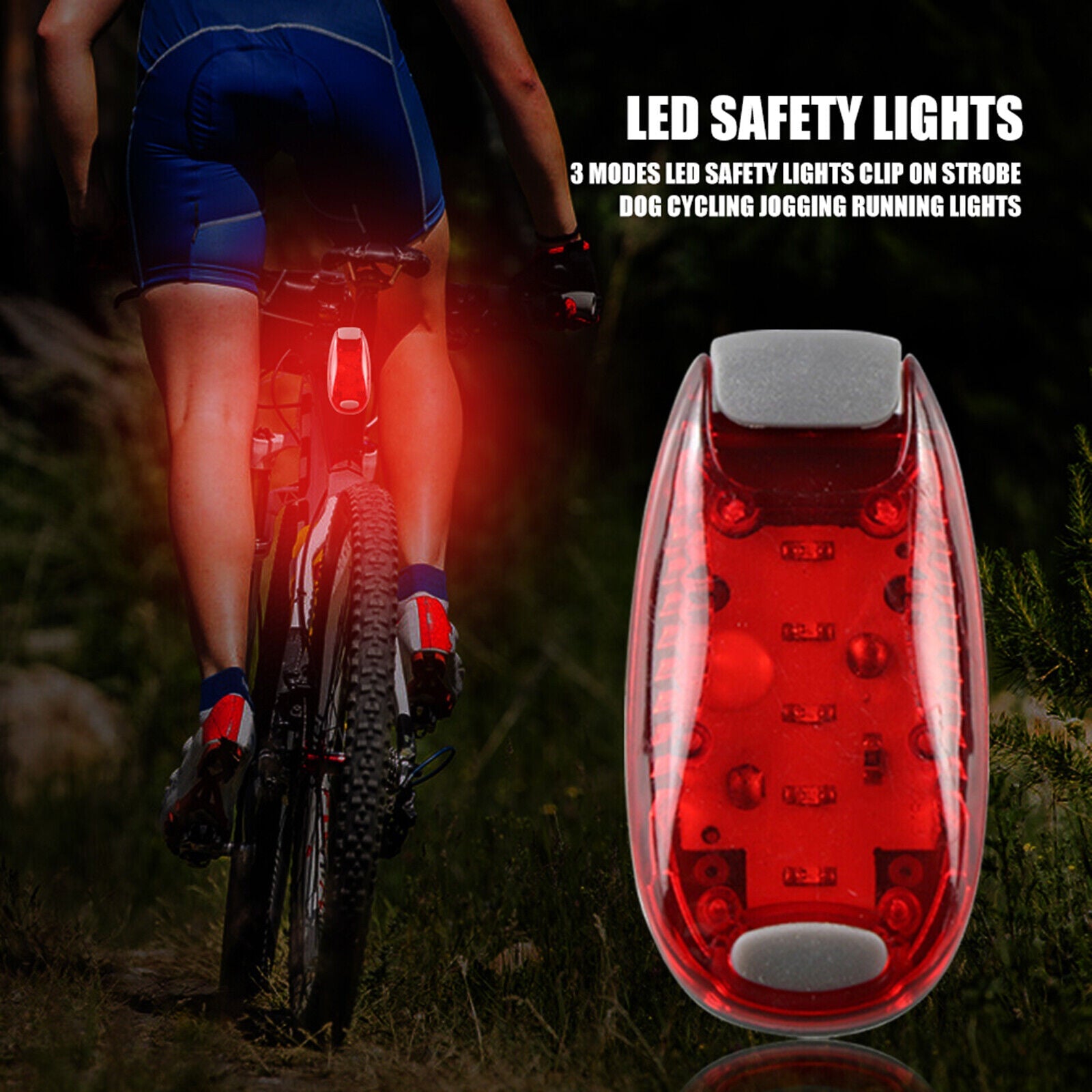 Bike Taillight Warning Rear Light Night Cycling Clip Light