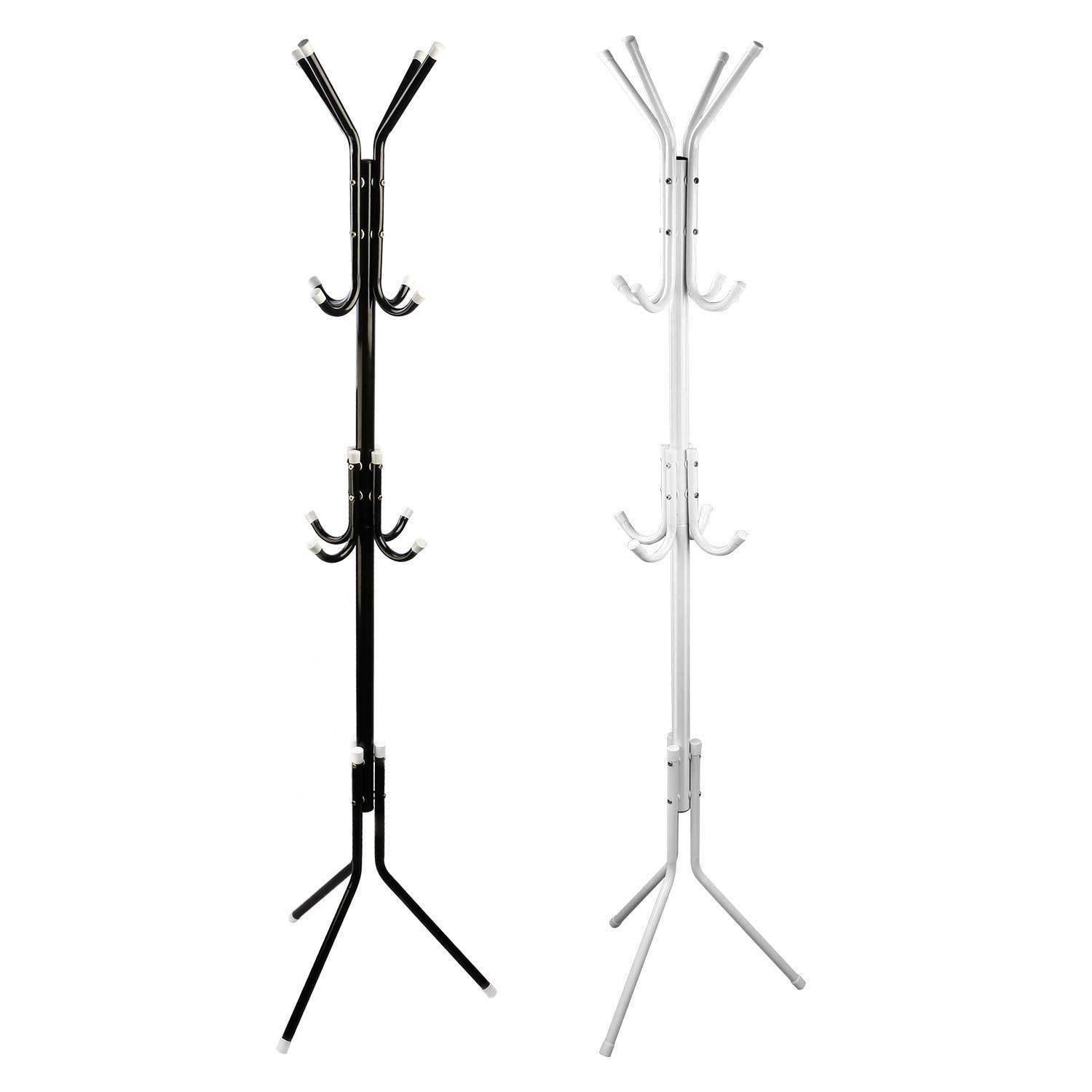 Metal Tree Style 12 Hooks 3-Tier Hat Clothes Rack