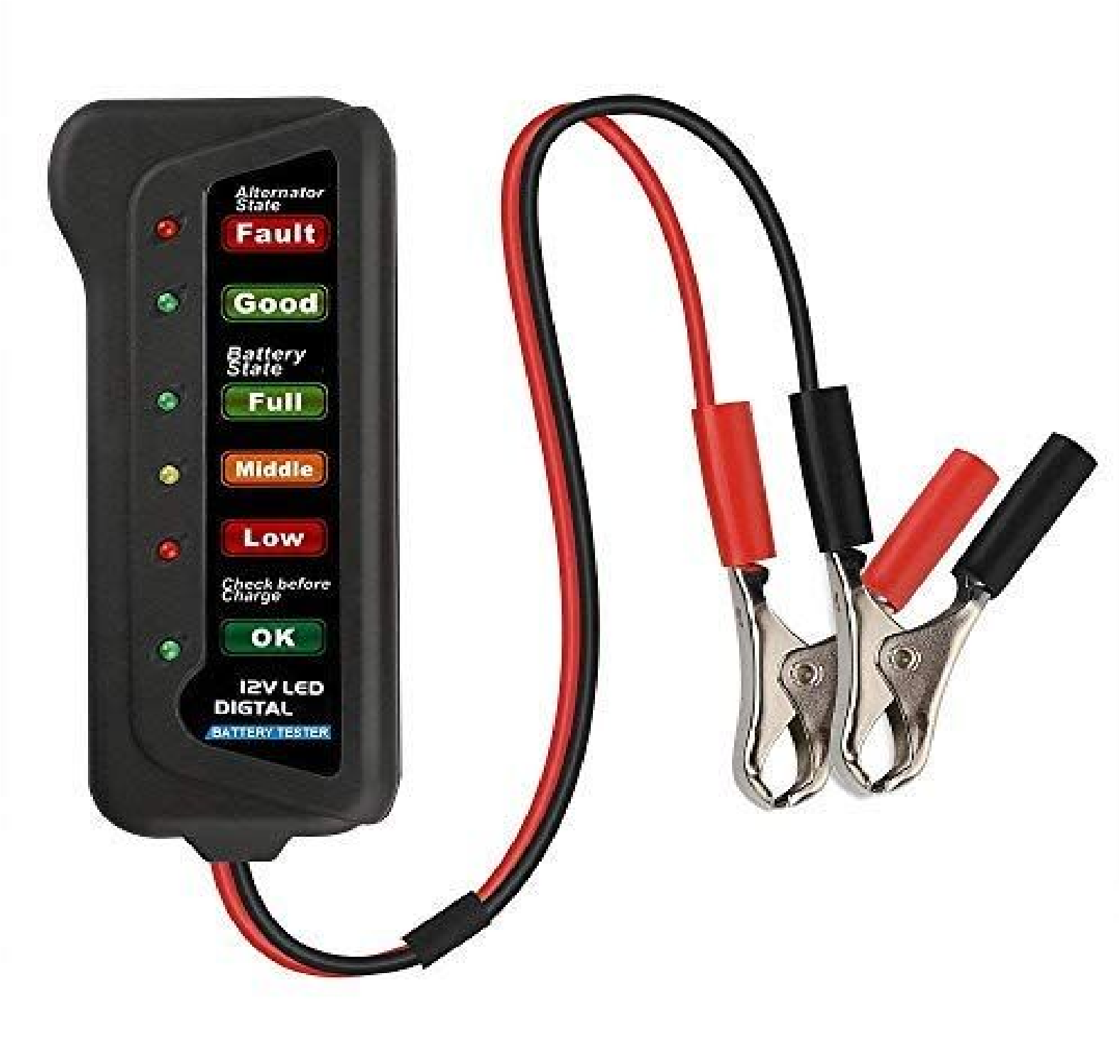 Car Battery Tester Automotive 12V Digital Testing Tool Voltage Analyzer Checker