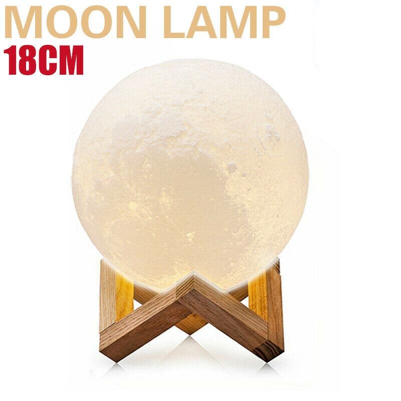 8cm 3D Dimmable Moon Touch Sensor Lamp