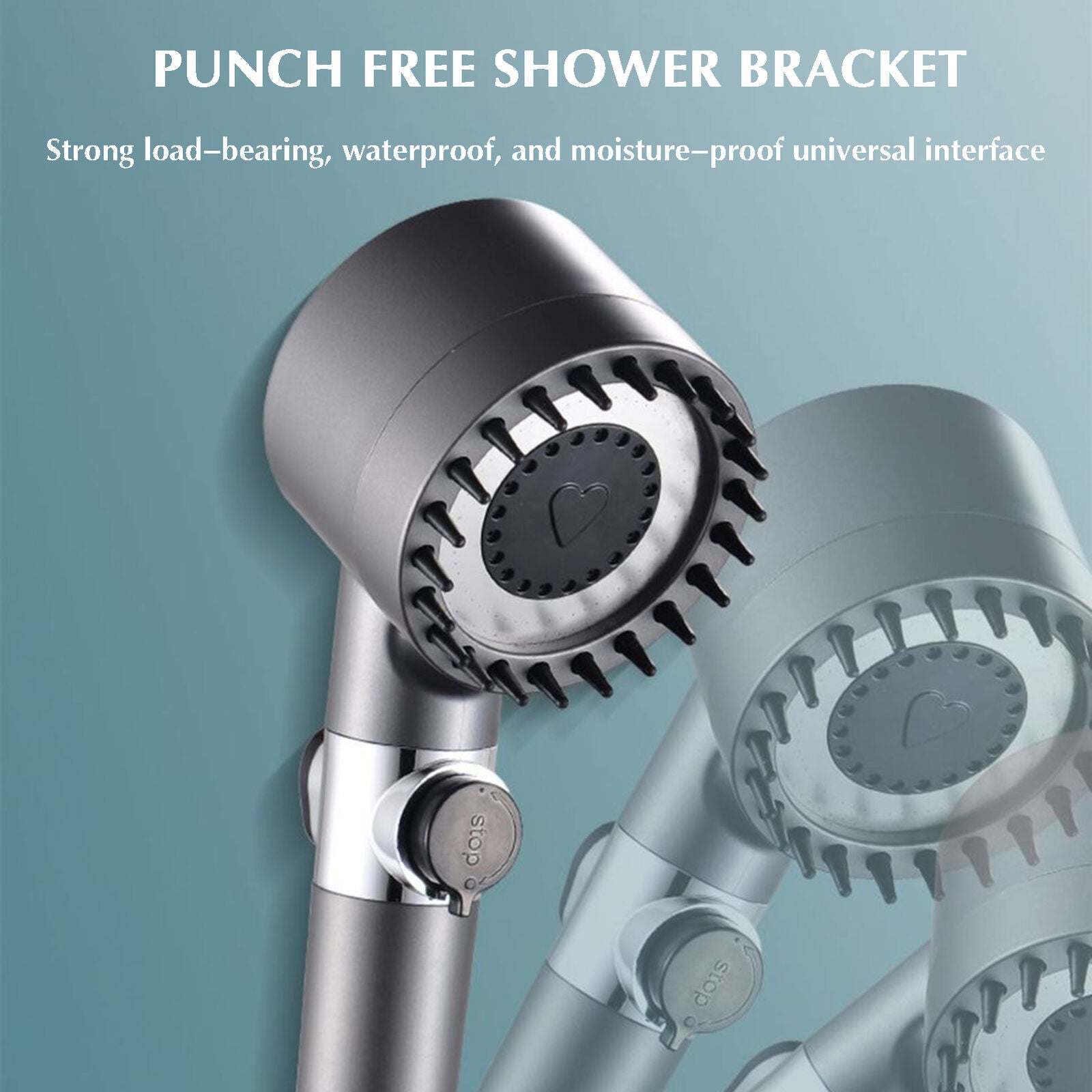 High Pressure 3 Modes Hand Shower Head Adjustable Pressurized Powerful Sprayer