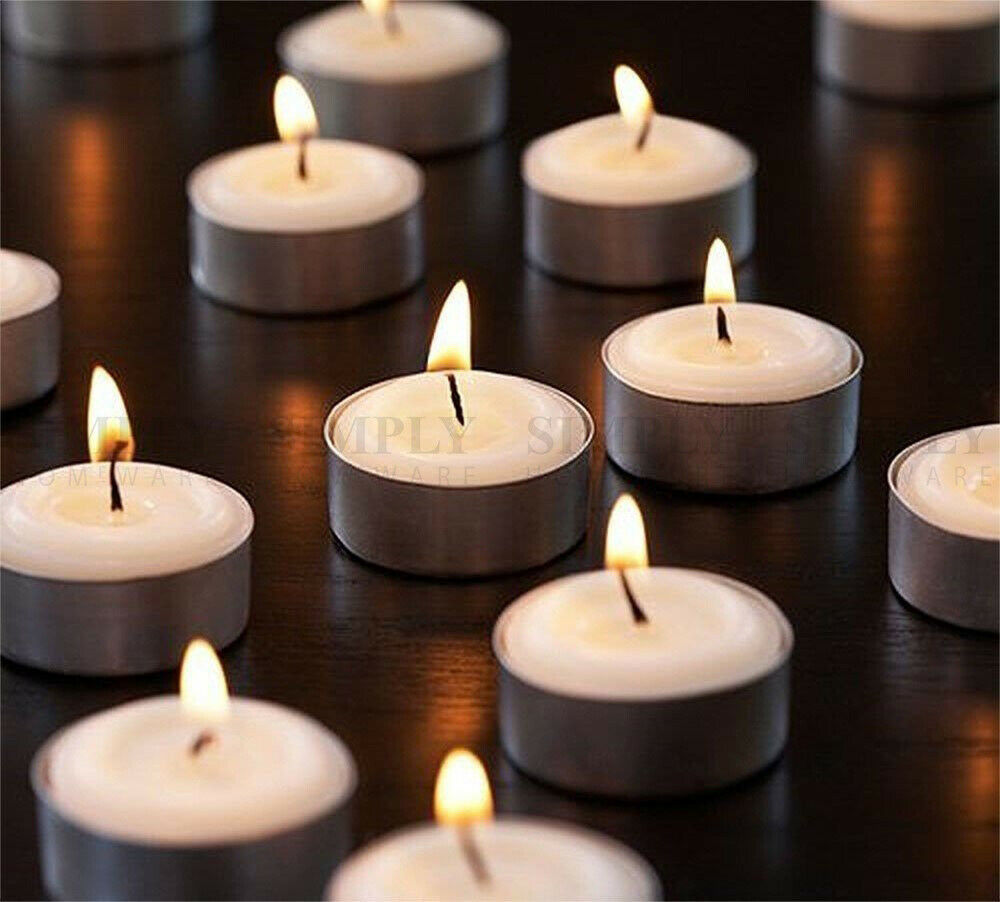 DEAL OF THE DAY- $0.99 ONLY- 50 packs Unscented Tealight Candles Bulk Smokeless Tea Light Candle