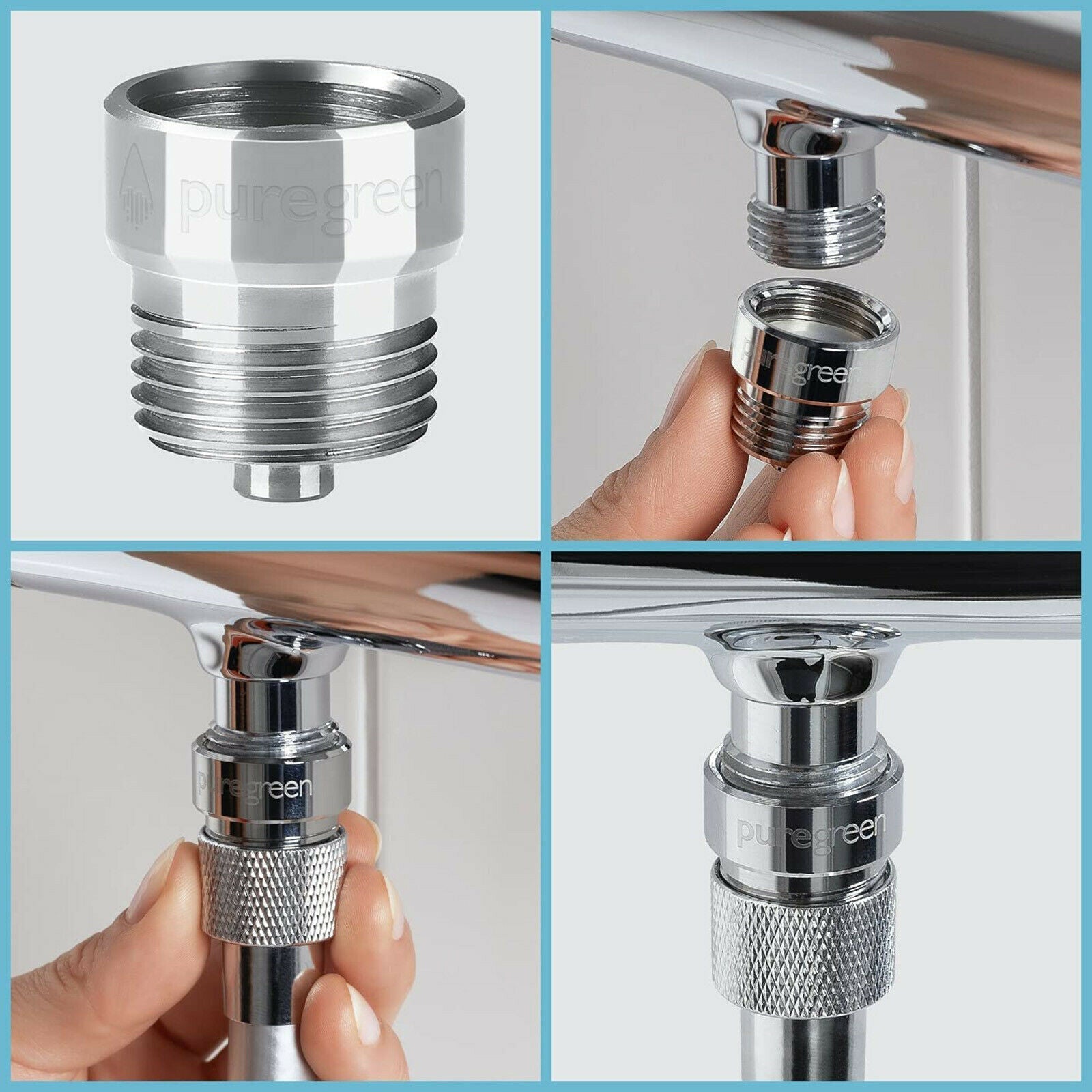 Flow Quick Control Shut-OFF Valve Shower Head Hand Water Saver