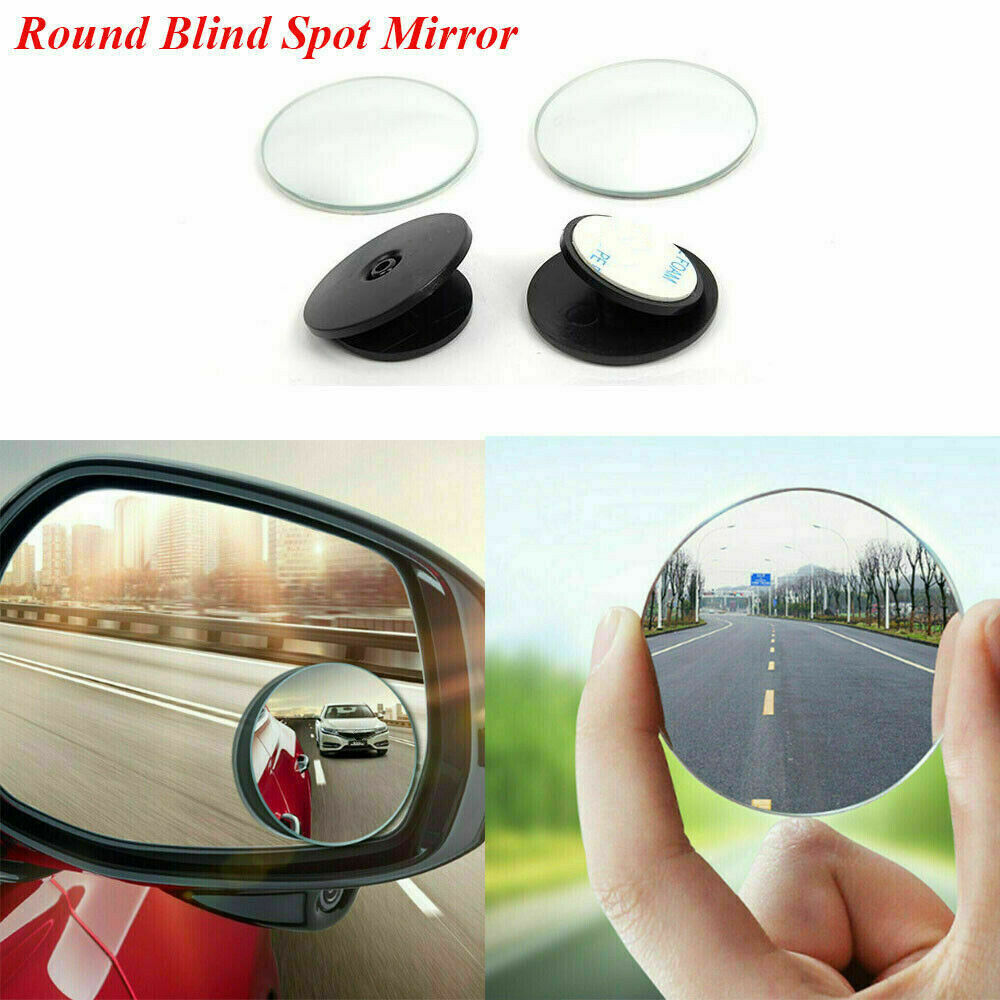 2x 360° Wide Angle Adjustable Pieces Vehicle Blind Spot Mirrors