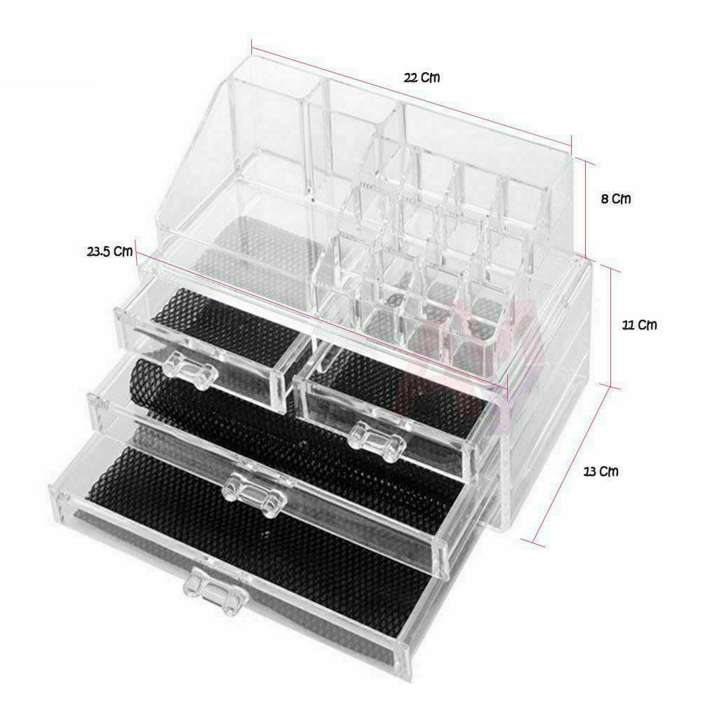 4 Drawers Clear Acrylic Organizer