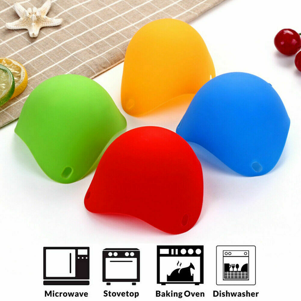 4pcs Silicone Egg Poacher