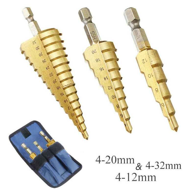 Titanium 3PCS HSS Drill Bit Set