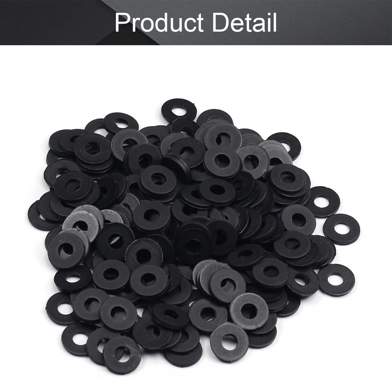 500PCS M2-M12 Nylon Flat Ring Washer Seal Hose Gaskets Metric Bolt Srew Kit