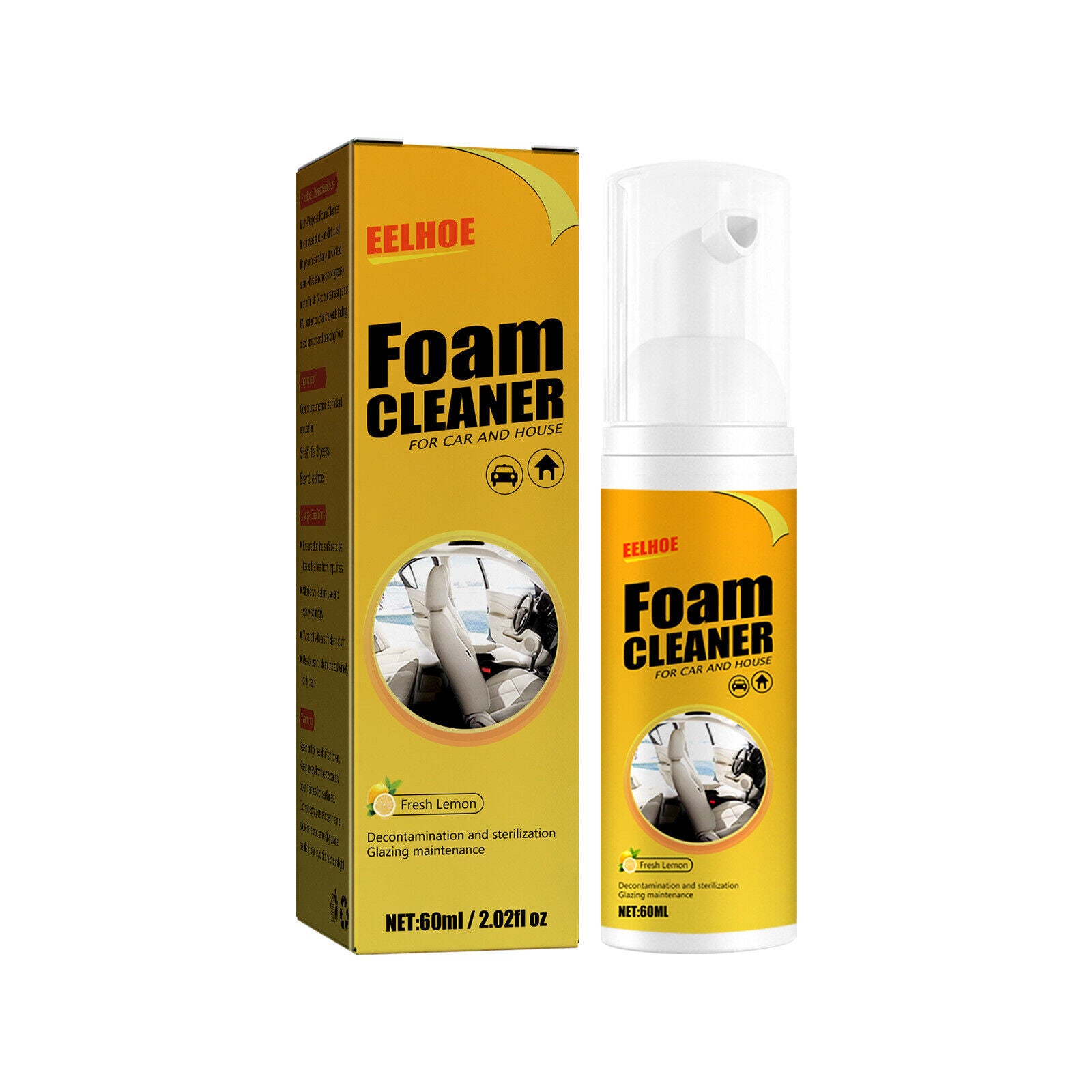 Home House Multi Purpose Foam Cleaner for Car Interior Deep Cleaning 60ML