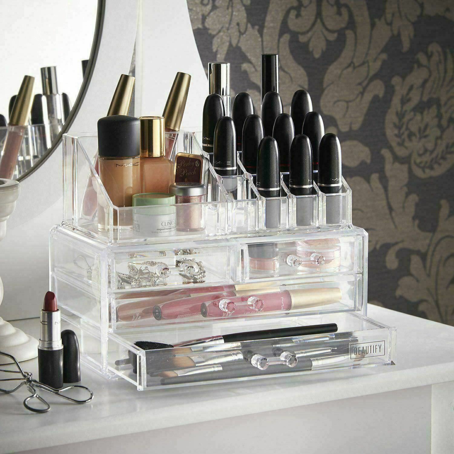 4 Drawers Clear Acrylic Organizer