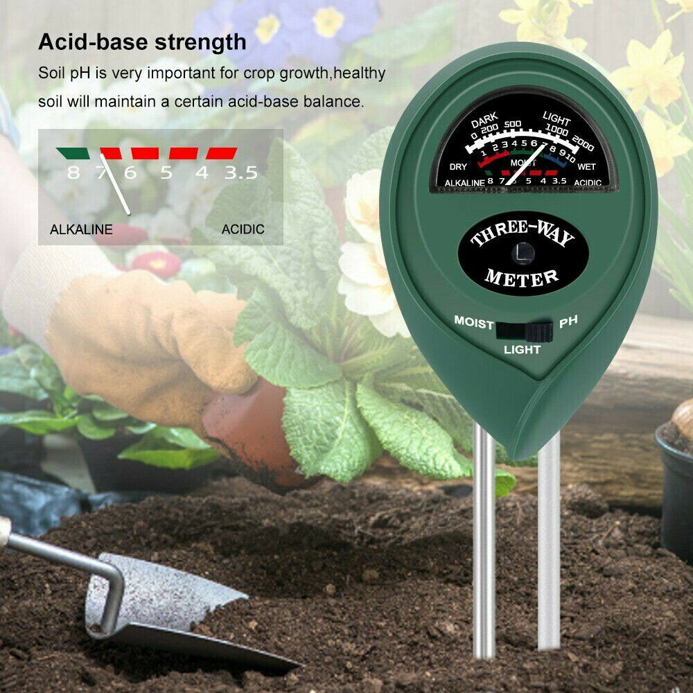 3 in 1 Soil PH Tester Water Moisture Test Meter Kit For Garden