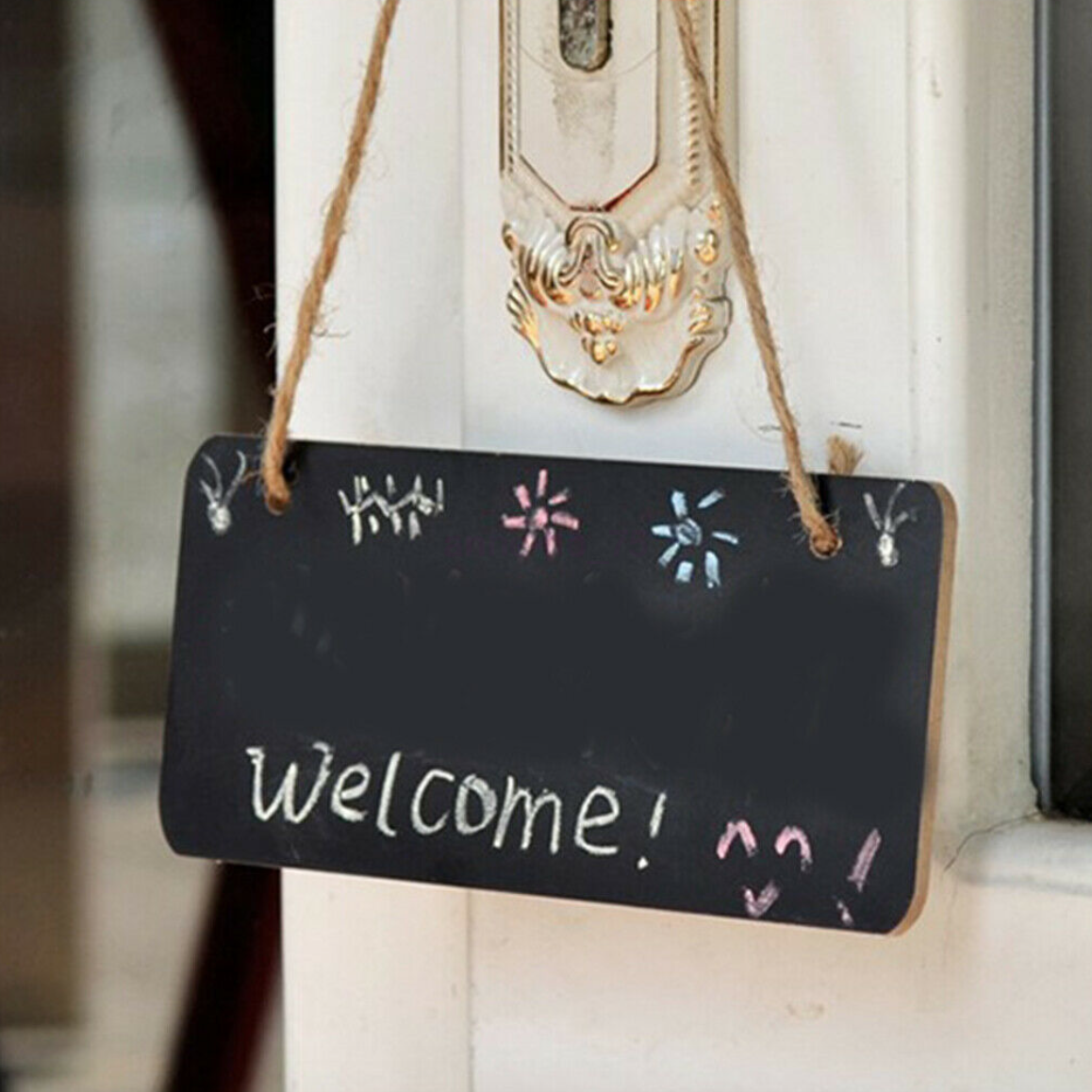 Mini Blackboard Message Boards Small Hanging Rope ChalkBoard Cafe 18 x 8cm