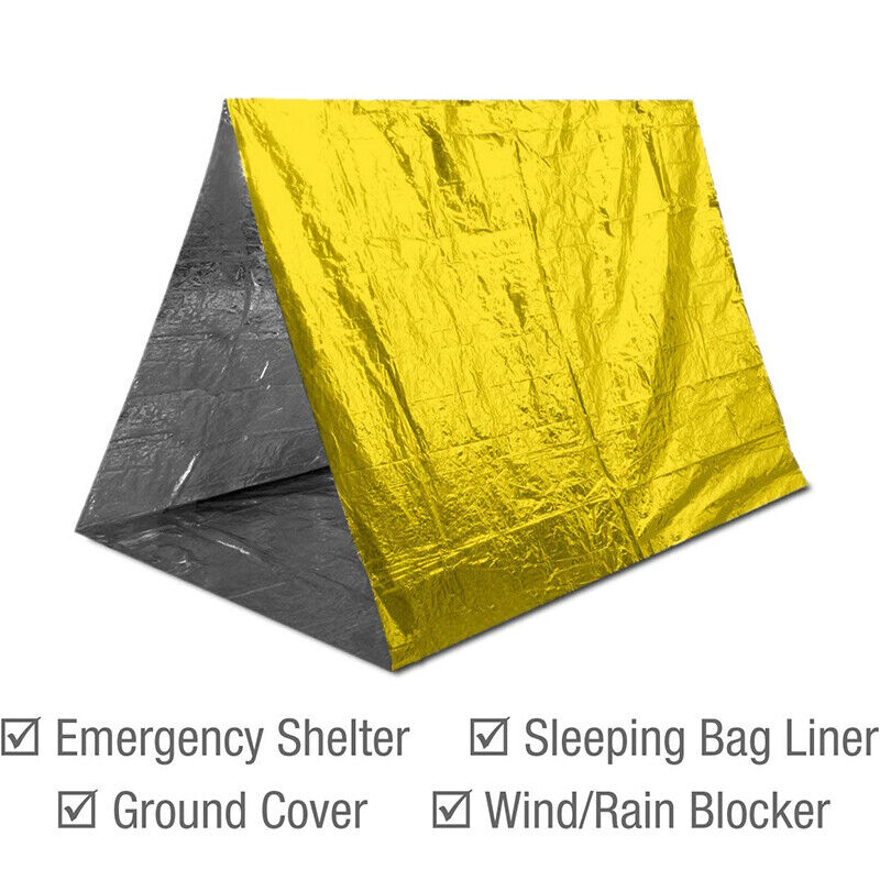 2pcs Space Blanket Thermal Thermo Foil Emergency Survival Camping Rescue First Aid