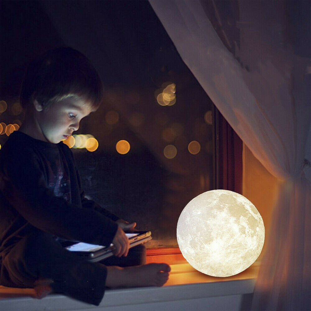 8cm 3D Dimmable Moon Touch Sensor Lamp