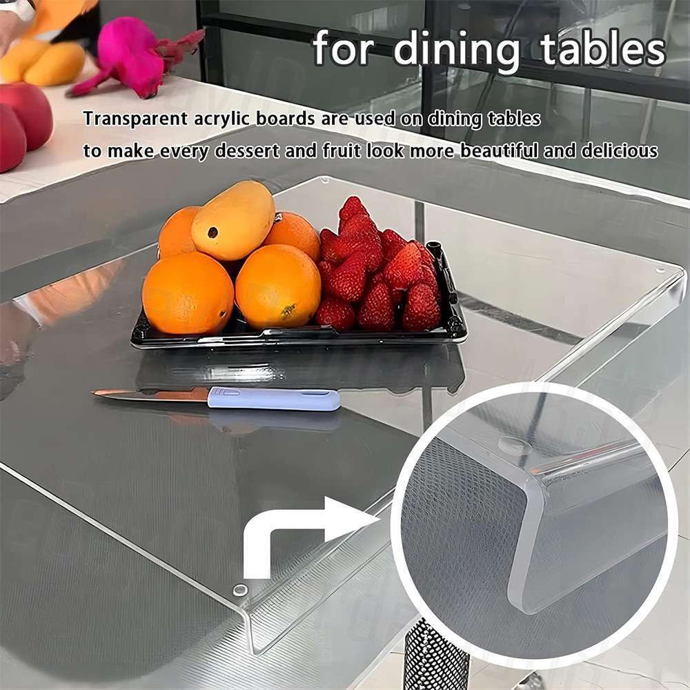 Kitchen Acrylic Cutting Boards Transparent Chopping Board Non Slip 45*35cm