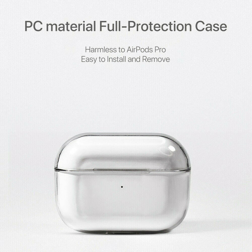 Clear TPU Soft Shockproof Transparent Case Cover Holder For Apple AirPods Pro