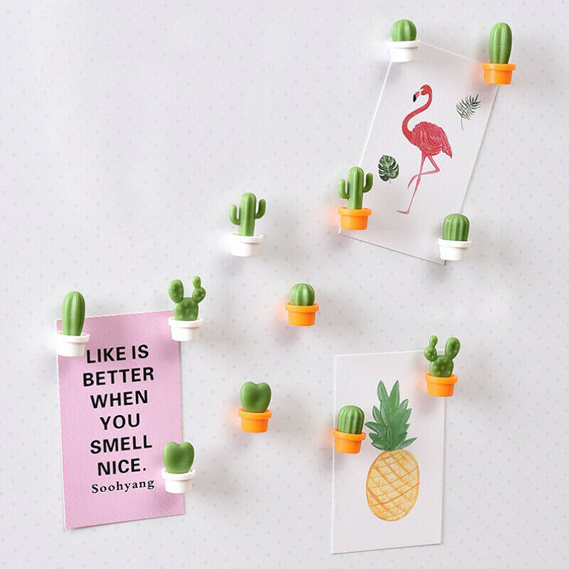 Free shipping- 6pc Cute Cactus Remind Fridge Magnet Refrigerator Sticker Succulent Plant Wall Memo