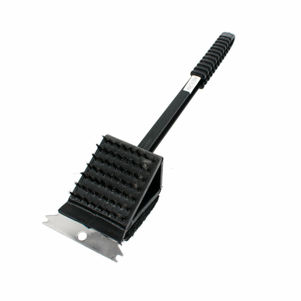 Stainless Steel Handheld 3 in 1 Cleaner Cleaning Handled Tool Long Scraper BBQ Grill Barbecue Brush