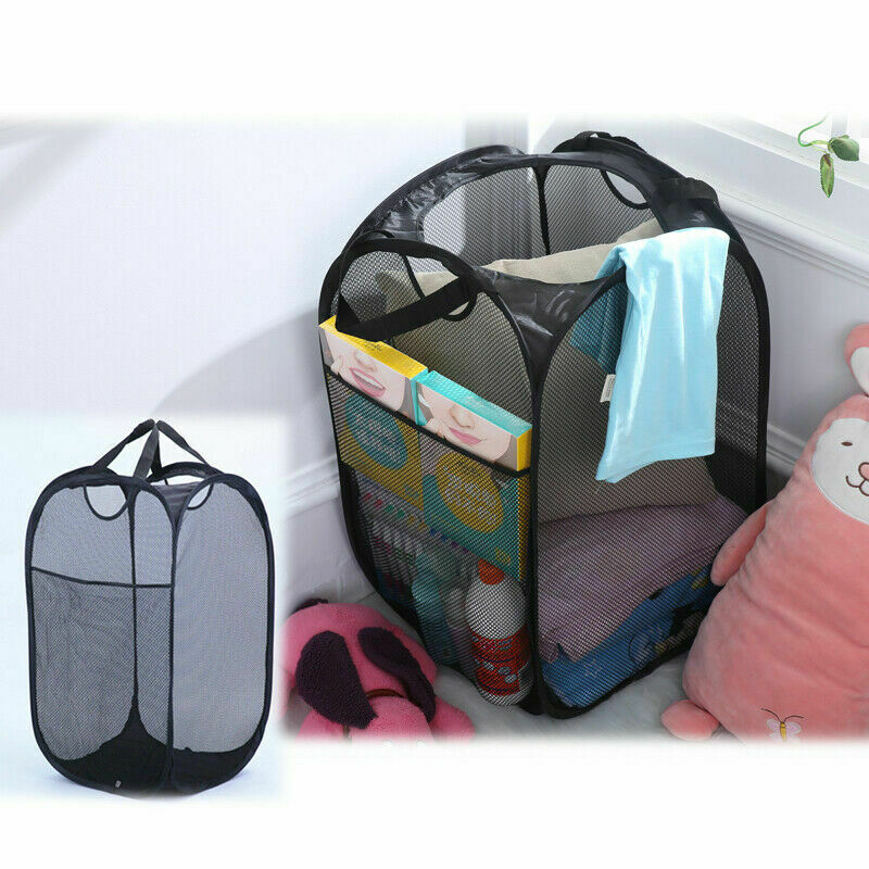 Foldable Mesh Pop Up Washing Laundry Basket