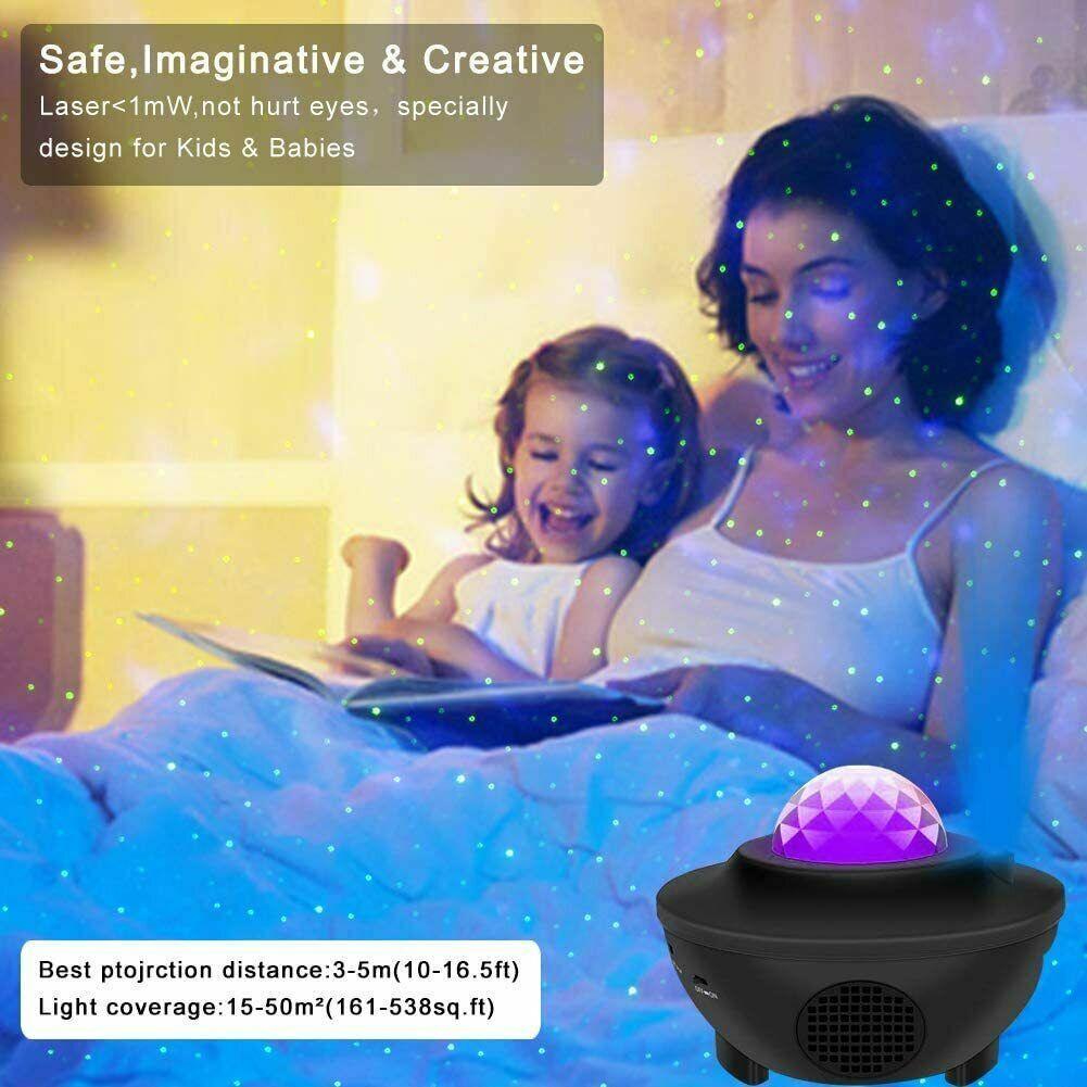 LED Galaxy Starry Night Light Projector Ocean Star Sky Party Baby Kids Room Lamp