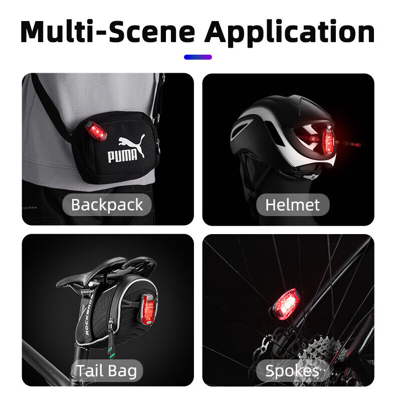 Bike Taillight Warning Rear Light Night Cycling Clip Light