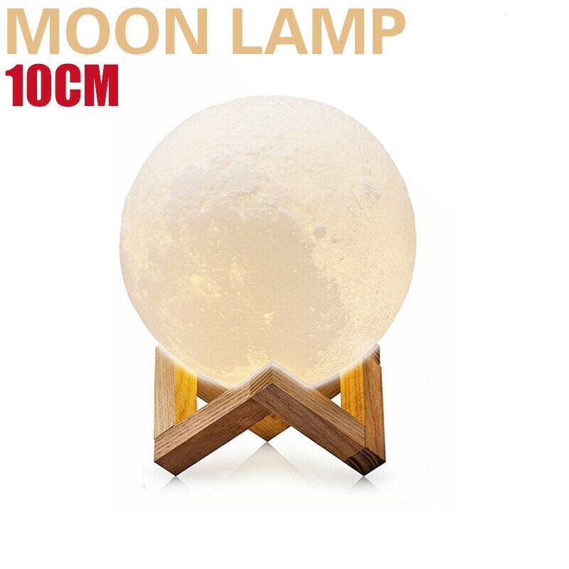 8cm 3D Dimmable Moon Touch Sensor Lamp