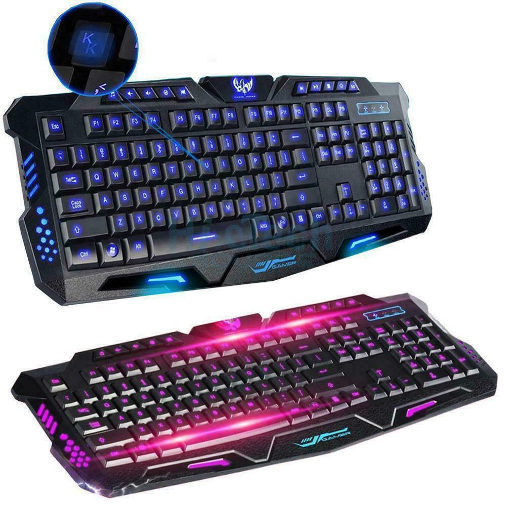 Free shipping- 3 Color LED Backlight Gaming Keyboard