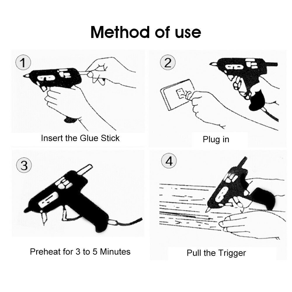 Heavy Duty 150W Hot Melt Glue Gun Electric Heating Craft with Cigarette Lighter Plug