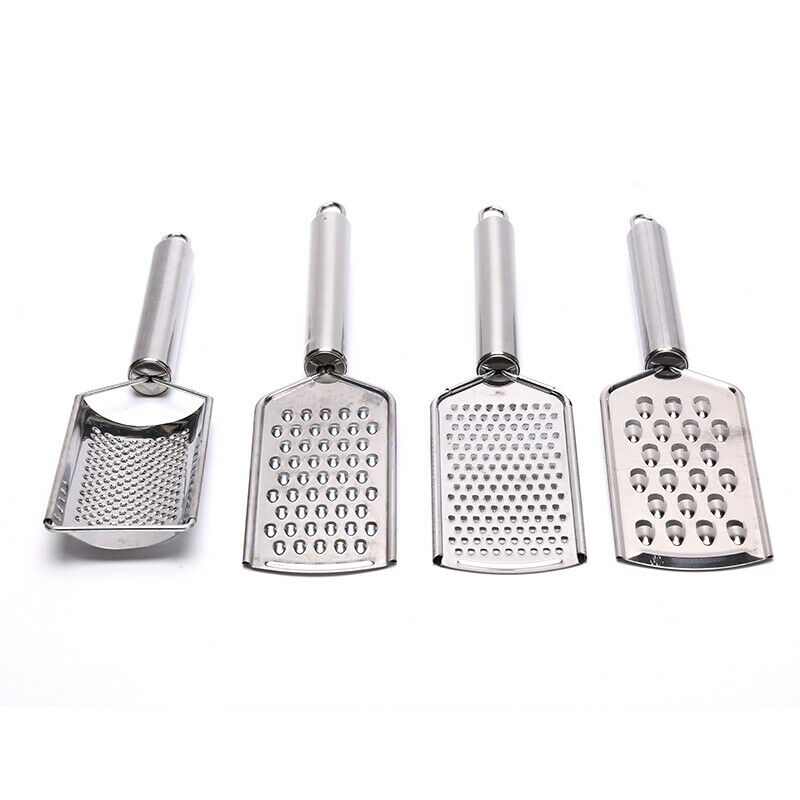 4pcs Stainless Steel Kitchen Grater Handheld Slicer Cheese Fruit Vegetable Zester