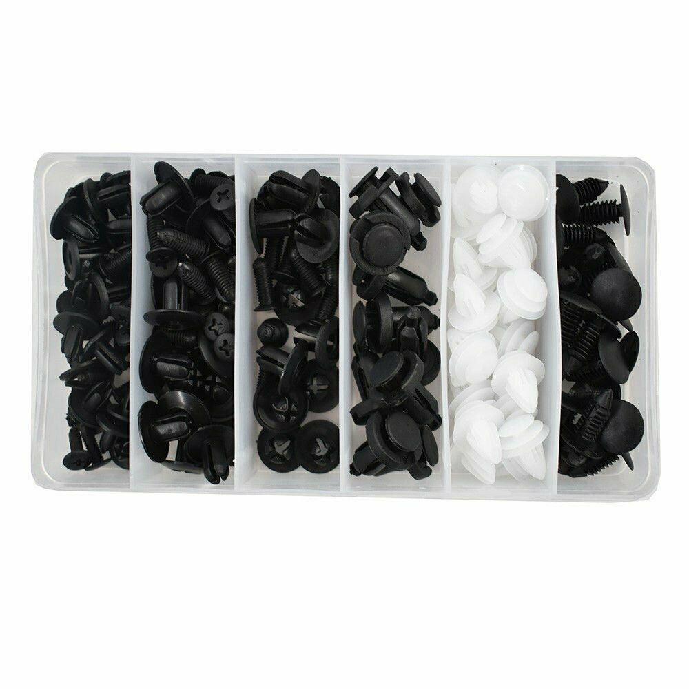 100pc Clip Trim Car Push Pin Rivet Bumper Door Panel Retainer Fastener Kit