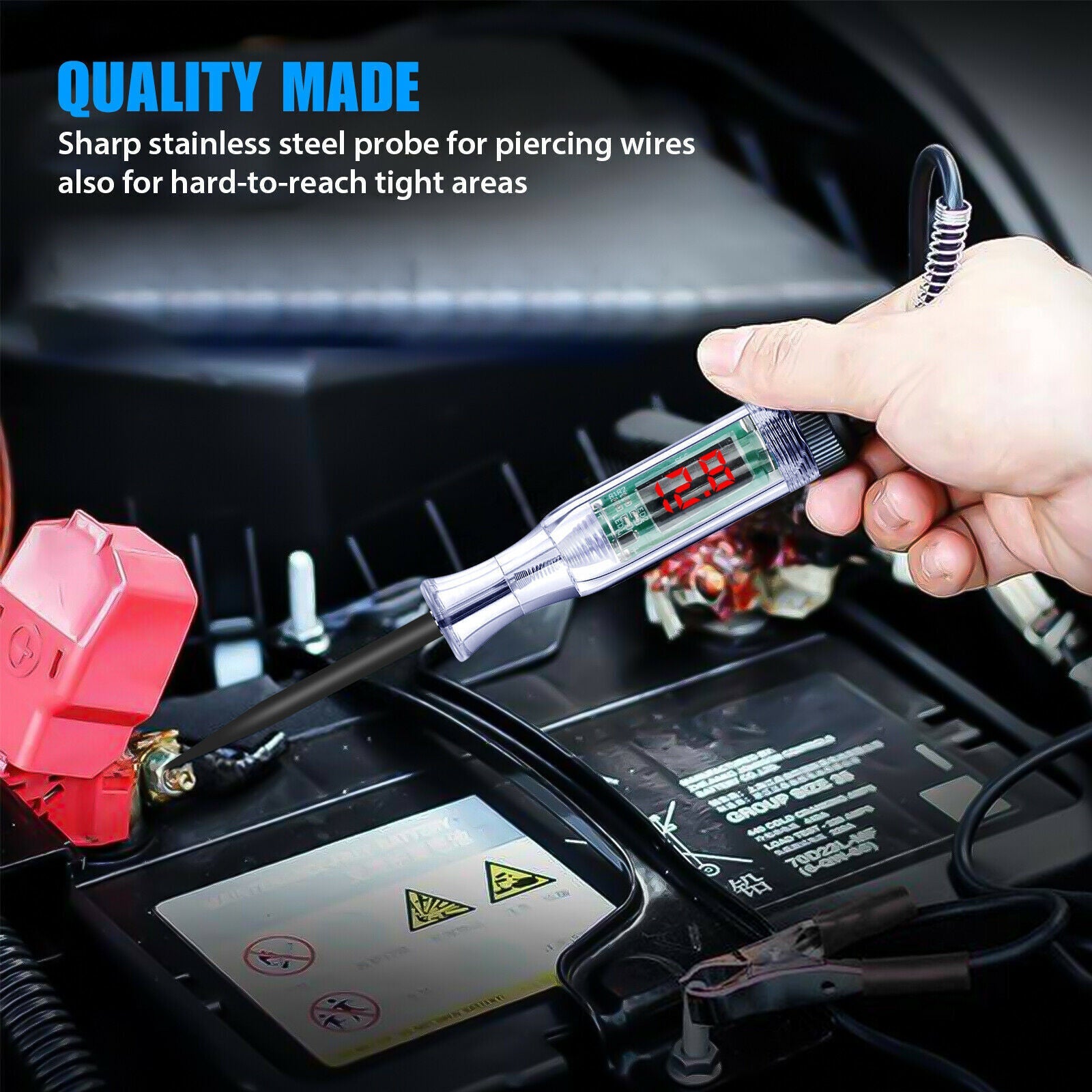 6V 12V 24V Auto Car Electrical Circuit Voltage Tester Led Light Test Probe Pen