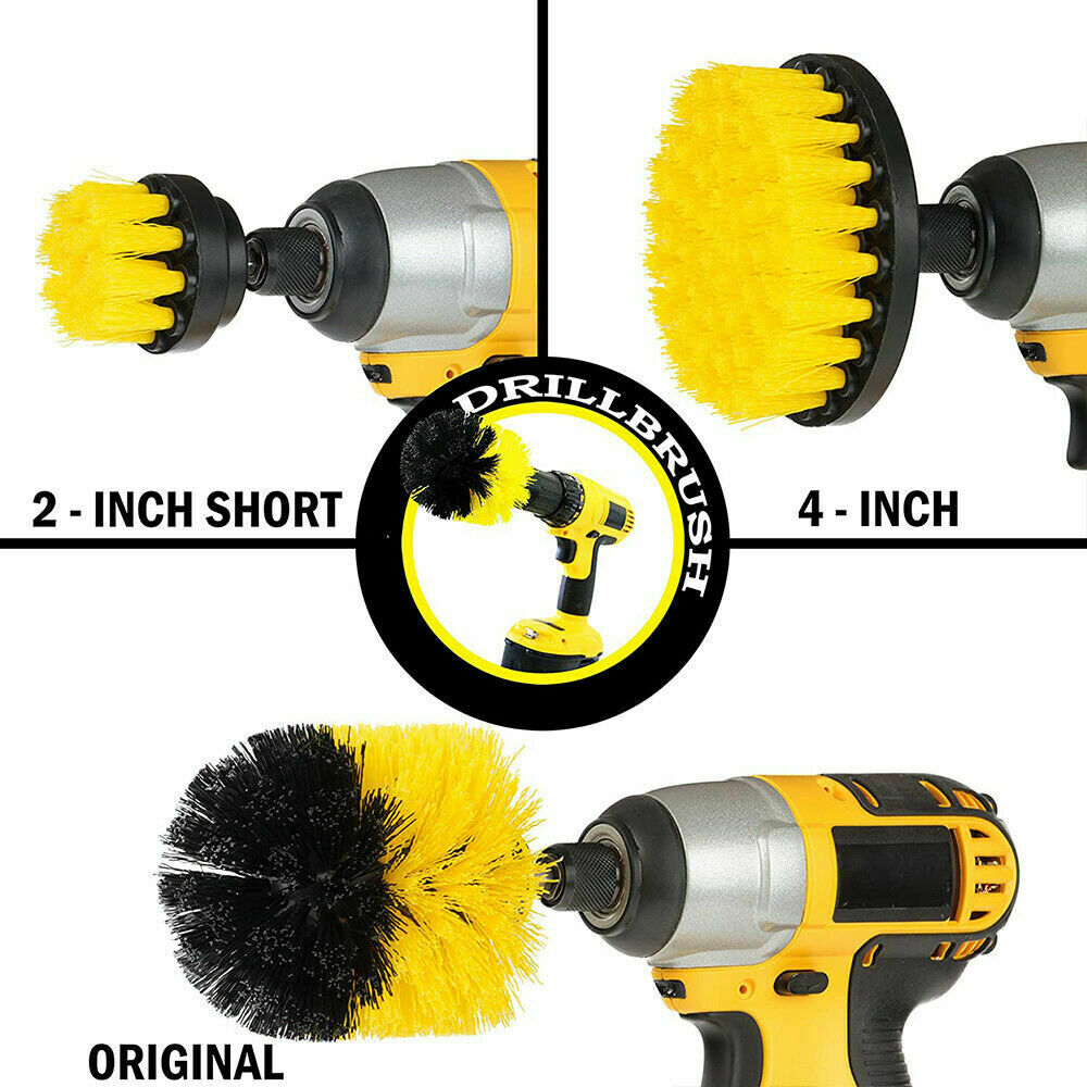 6PCS Grout Power Scrubber Cleaning Drill Brush Kit Tub Cleaner Combo Tool Set