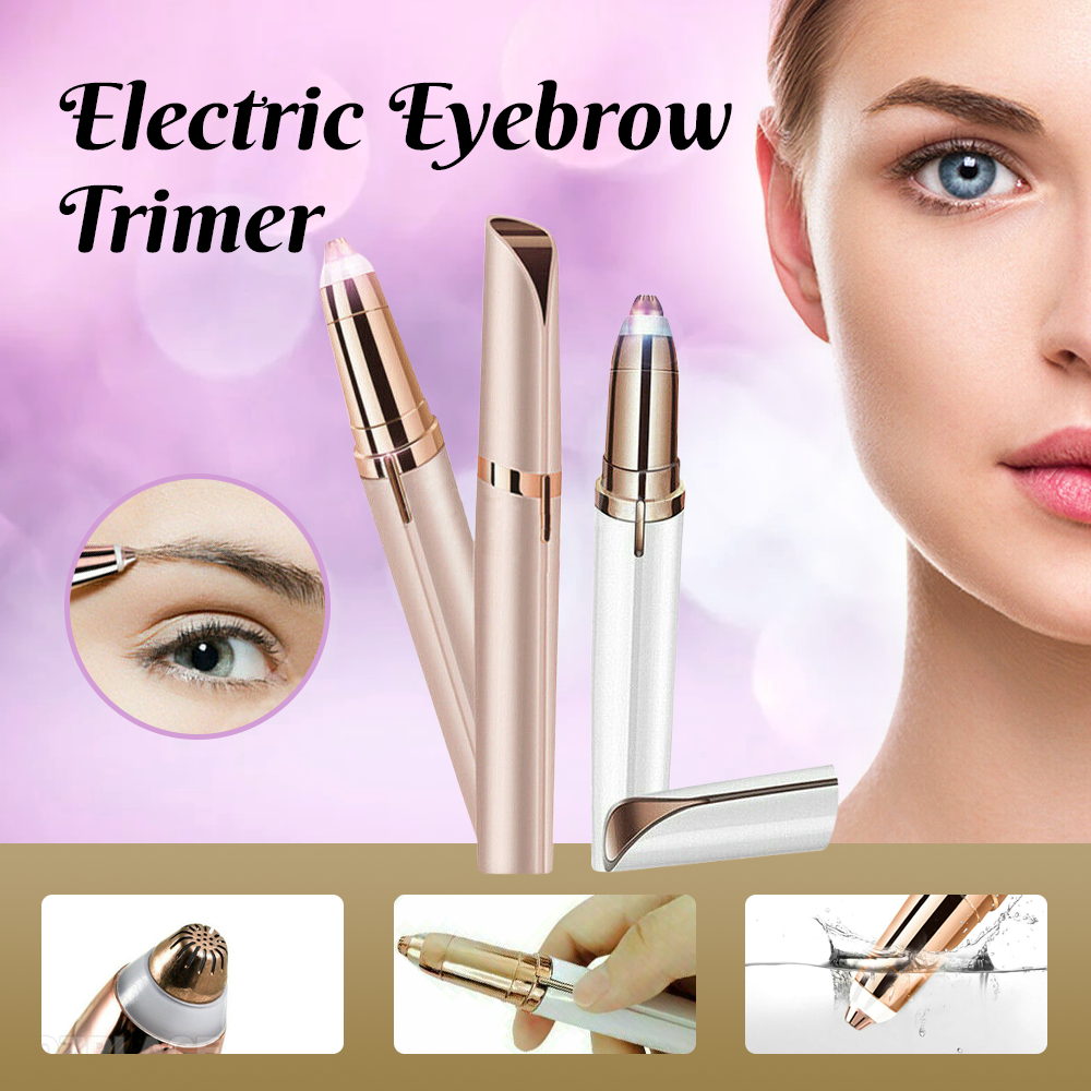 Electric Eyebrow Trimmer Finishing Touch Flawless Brows LED Light Hair Remover