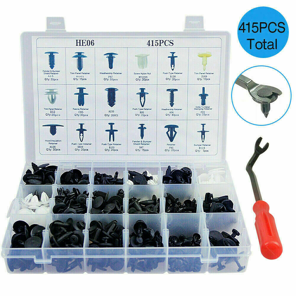 415Pcs Car Plastic Fasteners Trim Clip Rivets