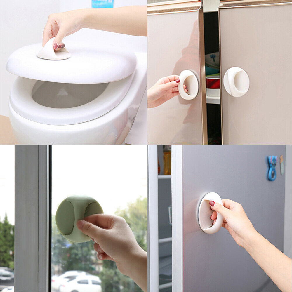 6pcs Multi-purpose Self-adhesive Auxiliary Knobs Furniture Door Handle