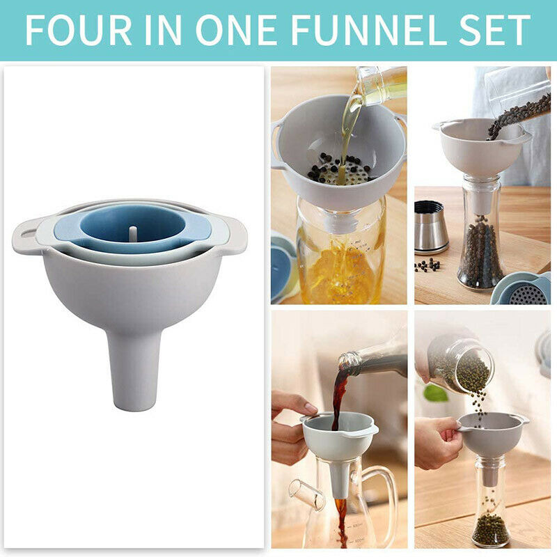 4 IN 1 Multifunction Funnel Set Pouring Liquids Tool