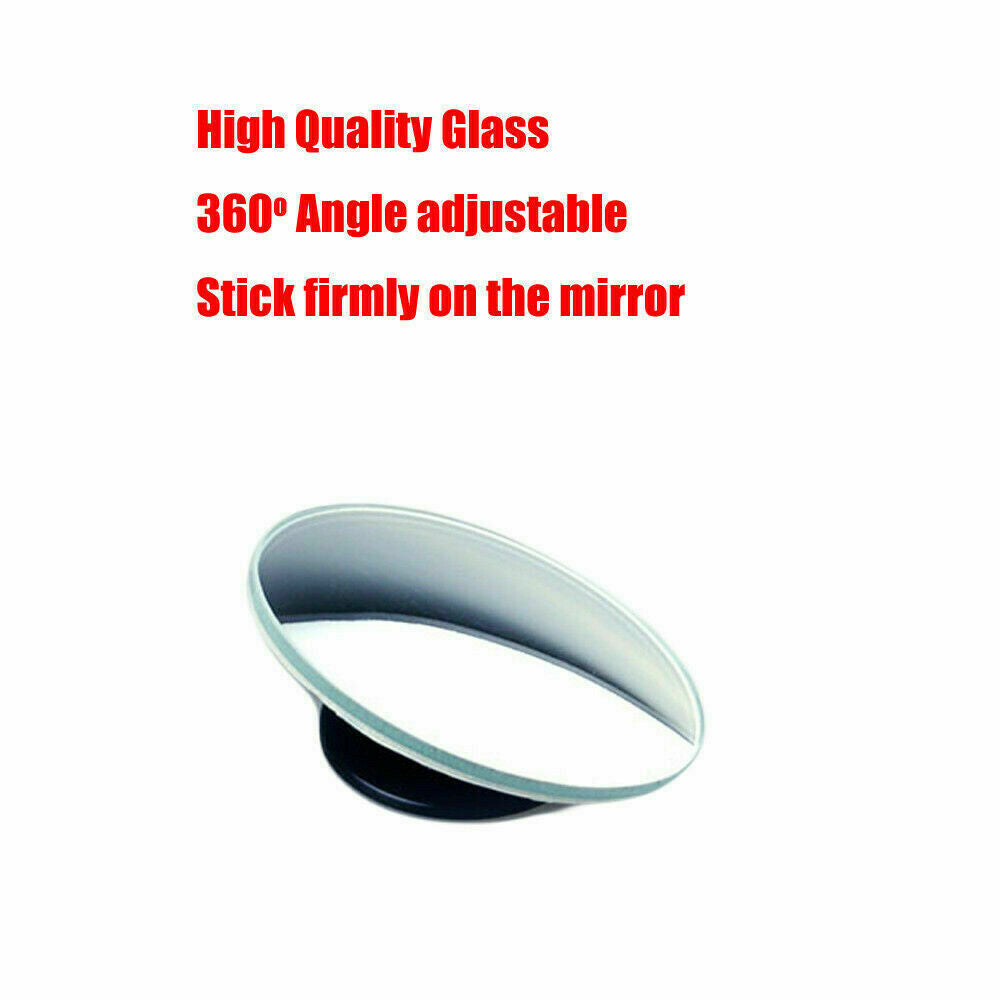 2x 360° Wide Angle Adjustable Pieces Vehicle Blind Spot Mirrors