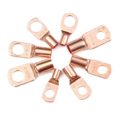 60PCS Assorted Car Auto Copper Ring Lug Terminals Wire Bare Cable Crimp Connectors Kit