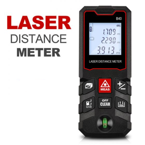 40m Digital Laser Distance Measure Meter Range Finder Area Volume Portable Tape