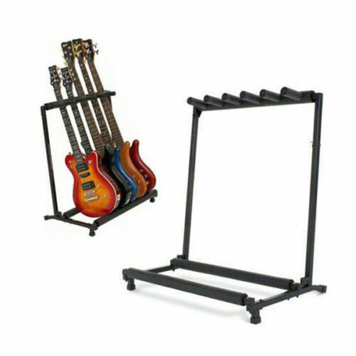 5 Space Metal Padded Foam Guitar Stand Rack