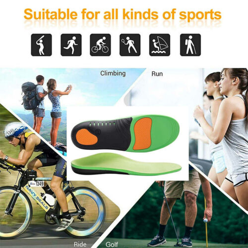 A Pair Orthotic Insoles Arch Support Flat Foot High Plantar Feet Fasciitis Pad Insert