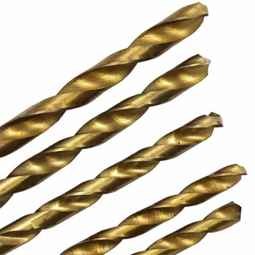 13PC Titanium Coated HSS 1/4" Hex Shank Twist Drill Bit Set for Metal Power Tool