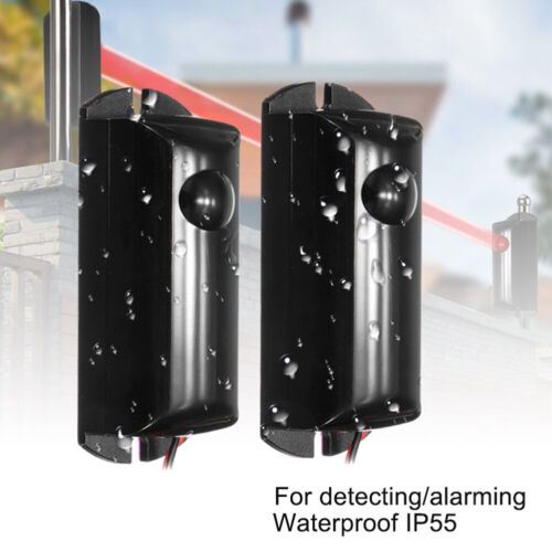 A Pair of Single Beam Infrared Detector Alarm Sensor Photoelectric Home Security