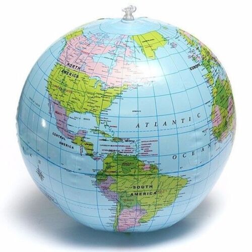 Inflatable World Globe Earth Teaching Geography Map Beach Ball