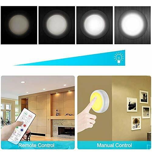 Wireless LED  Light 4 Pack Remote Control RGB 16 Color Changing Cabinet Closet