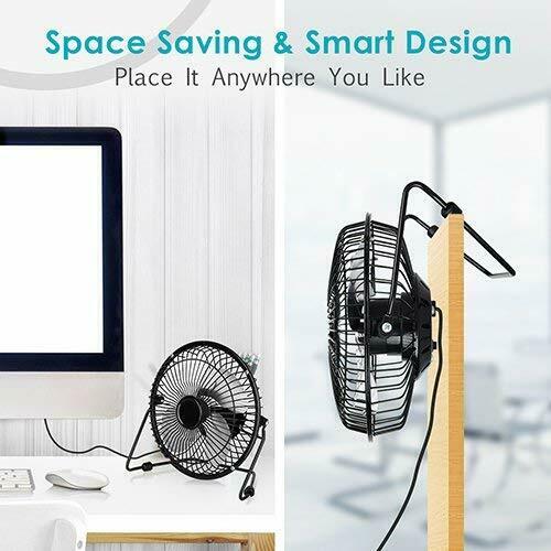 6' Inch USB Powered Desk Noiseless Portable Fan