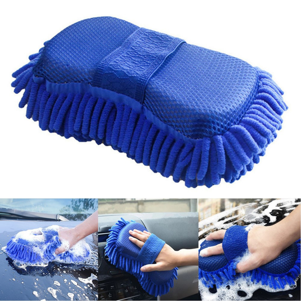 Microfiber Chenille Car Wash Sponge Care Washing Brush Pad Cleaning-Tool