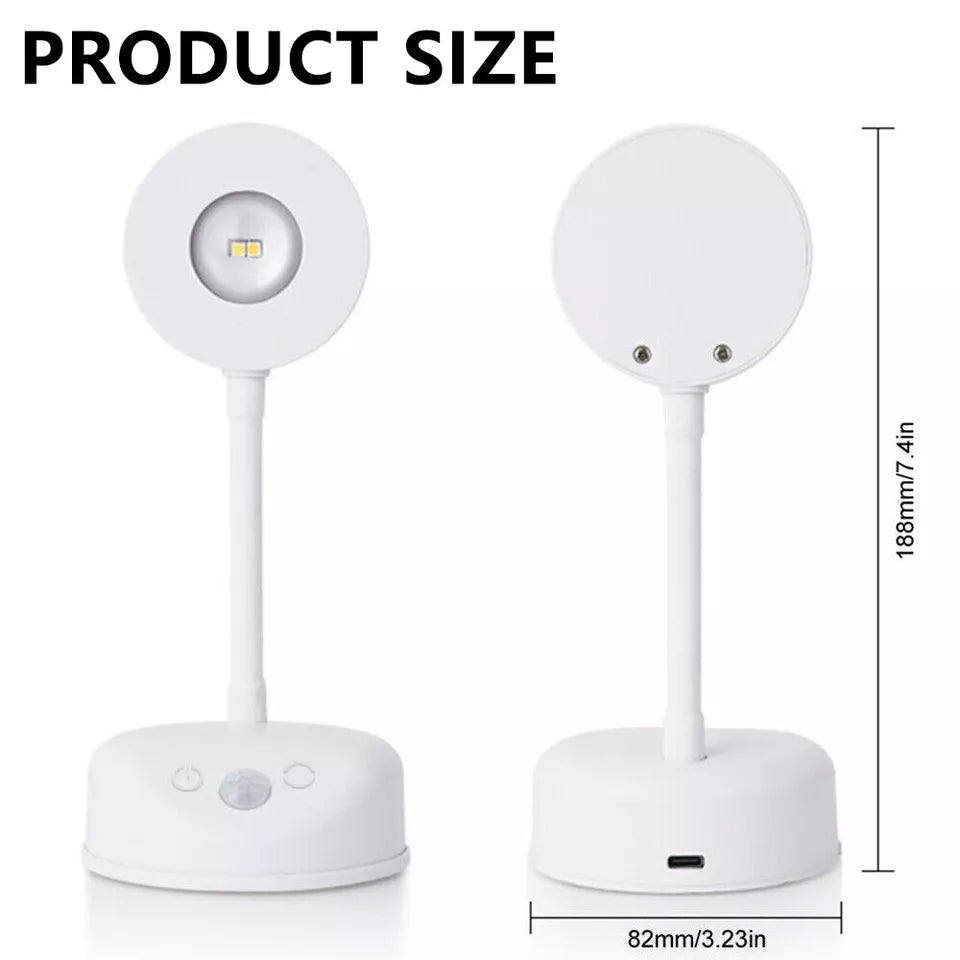 Motion Sensor LED Night Light Rechargeable Wall Desk Lamp PIR Sunset Lamp Decor