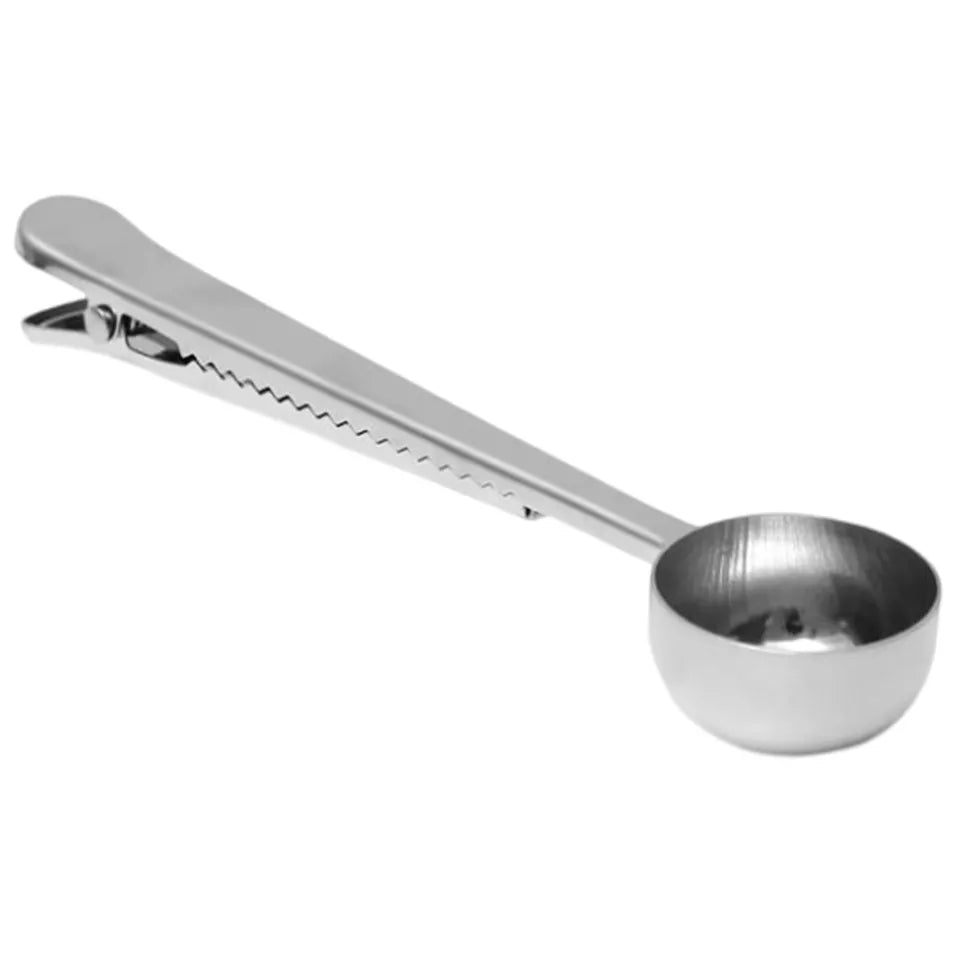 Coffee scoop Spoon Stainless Steel With Clip Tea Measuring